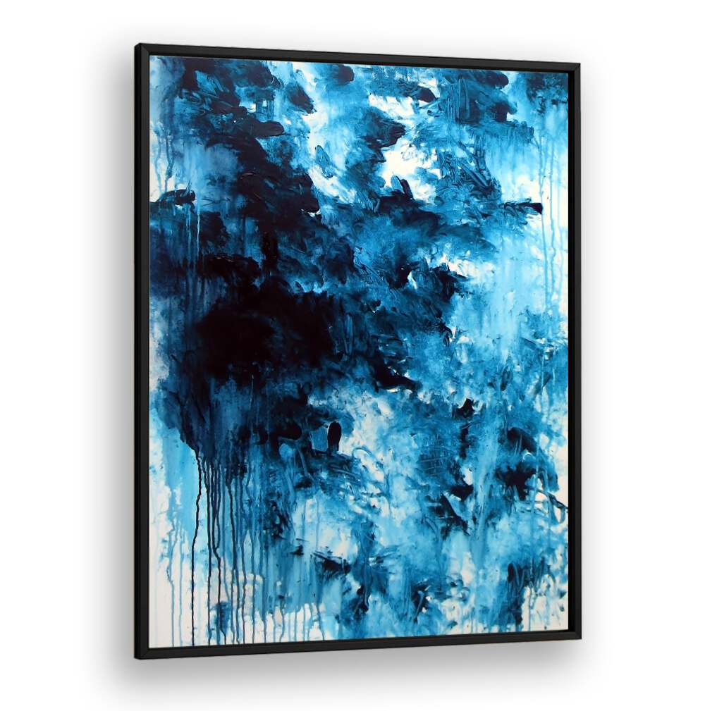 Stunning blue hues define ABSTRACT DESIGN V, one of our exquisite ABSTRACT PAINTINGS, perfect for elevating any space.