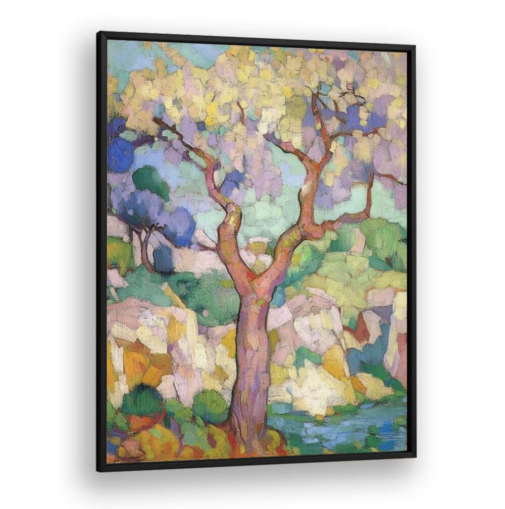 Colorful TREE ABSTRACT artwork brings nature's beauty into your home, enhancing contemporary spaces with elegance.