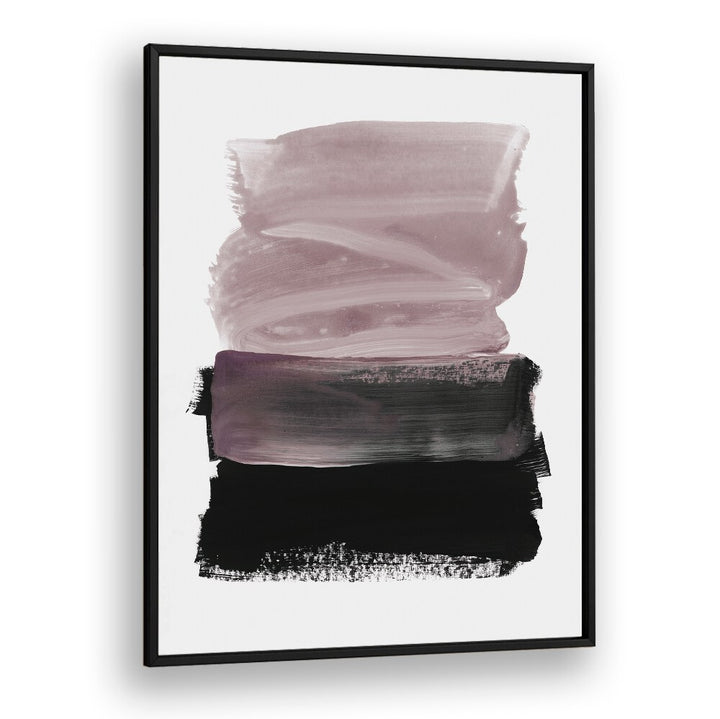 Stunning MAUVE A BLACK, ABSTRACT PAINTINGS featuring elegant brush strokes, perfect for elevating home decor.