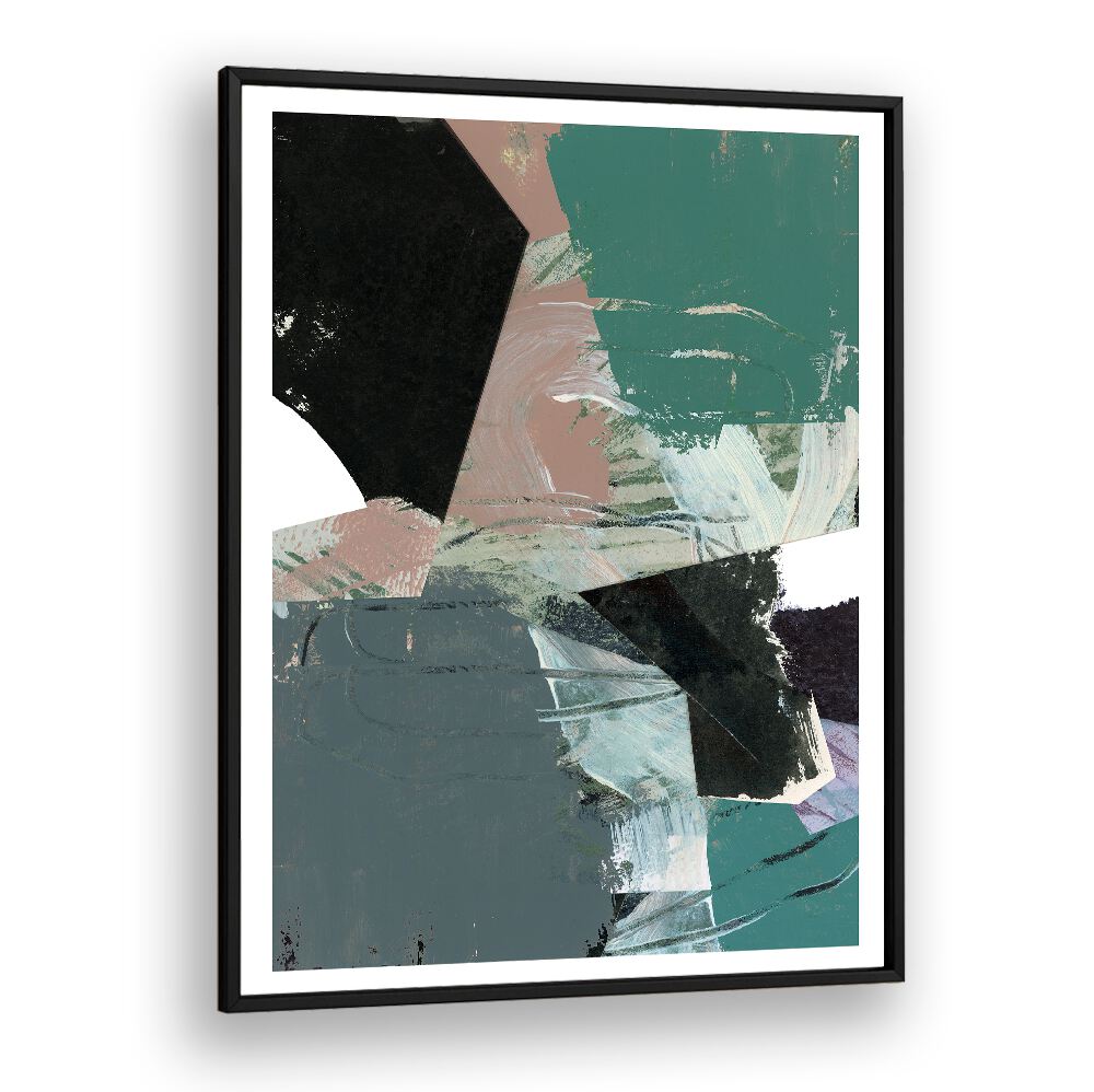 Elegant BLUE BLACK NEUTRAL III, ABSTRACT PAINTINGS featuring rich hues, perfect for contemporary art lovers.
