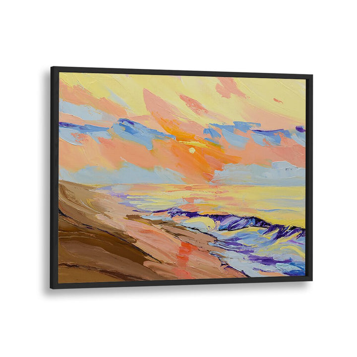 SUNSET AT THE BEACH , BEACH PAINTINGS