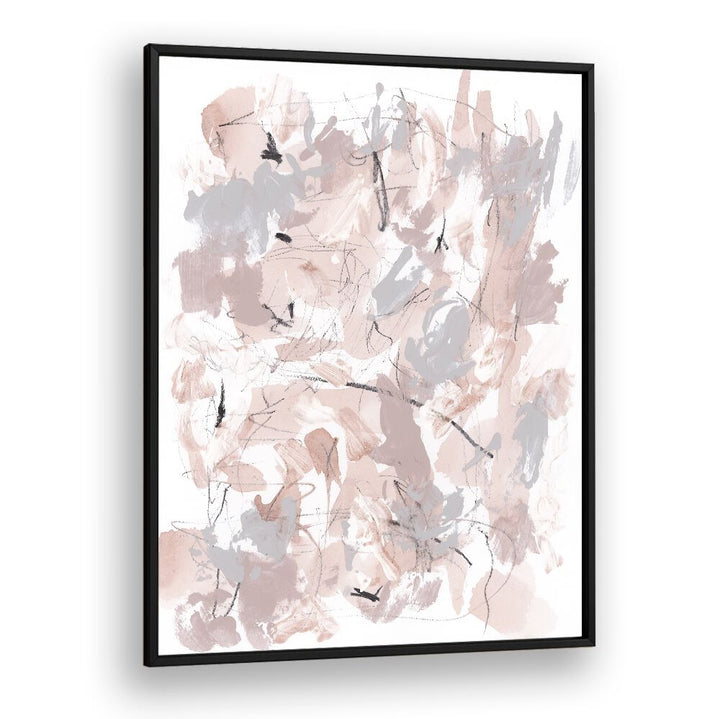 FLORAL ABSTRACT I, ABSTRACT PAINTINGS features vibrant floral motifs and dynamic shapes, perfect for modern decor.