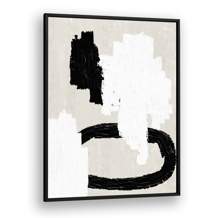 ABSTRACT BEIGE AND BLACK PAINTING , ABSTRACT PAINTINGS