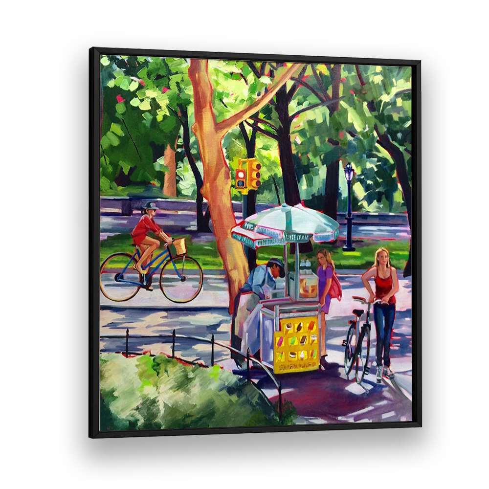 SUNDAY IN CENTRAL PARK , LANDSCAPE PAINTINGS