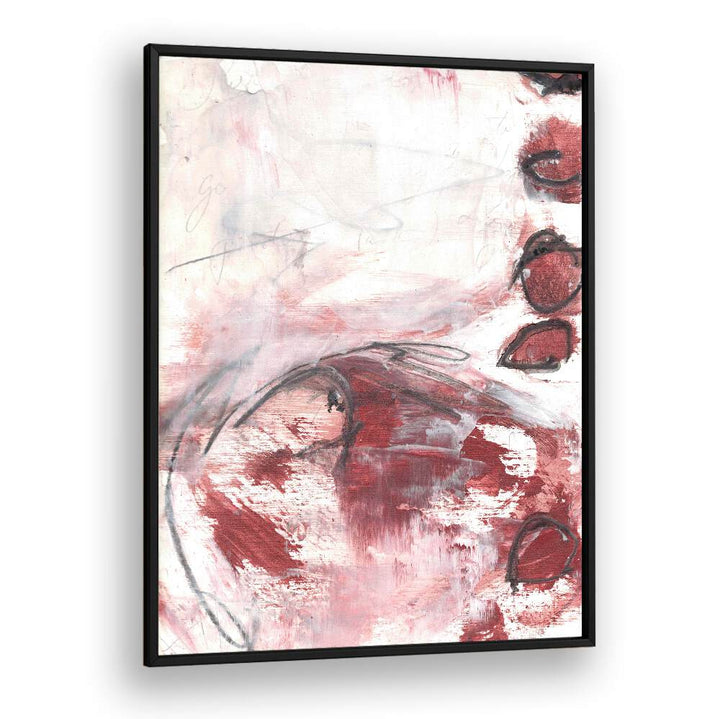 Bold red and white artwork, "BE BRAVE, ABSTRACT PAINTINGS," inspires courage and confidence in any space.