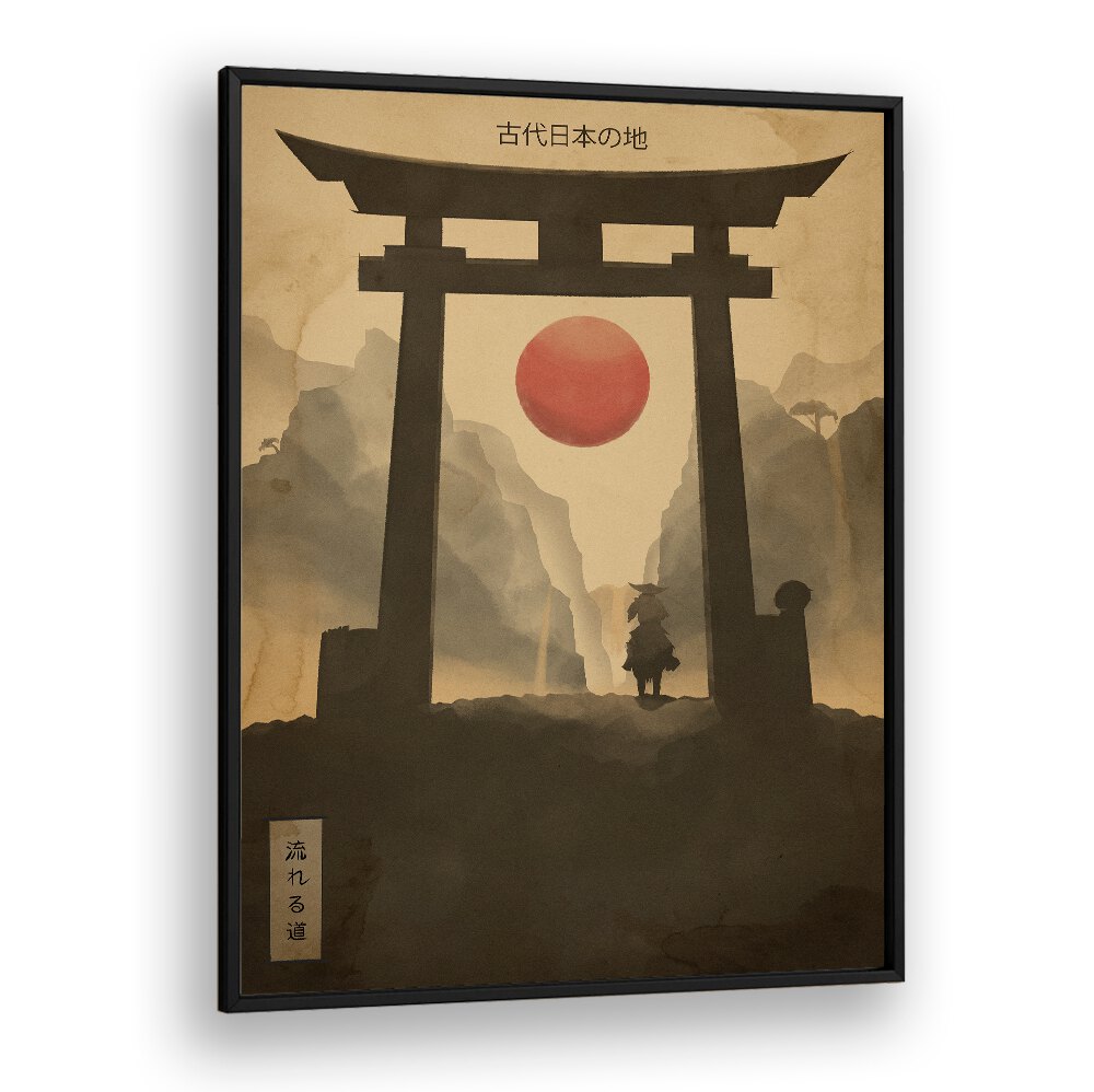 Stunning FLOWING PATH, JAPANESE PAINTINGS artwork, perfect for enhancing any serene home or outdoor space.