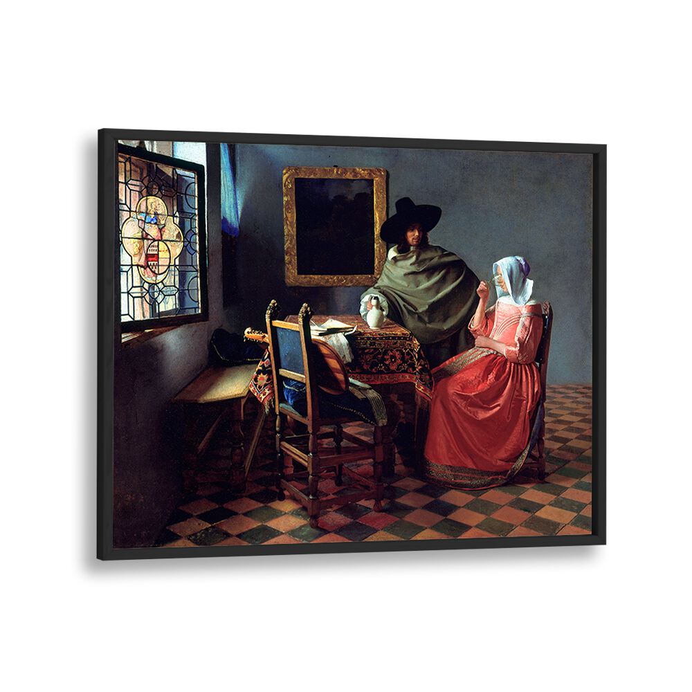 THE WINE GLASS (CA. 1658 –1660) BY JOHANNES VERMEER, VINTAGE PAINTINGS