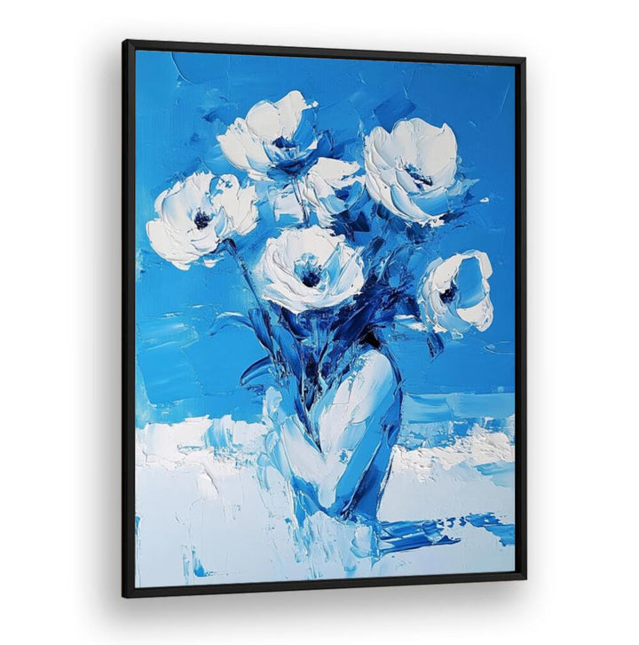 Stunning BLUE FLOWERS artwork, perfect for home decor, adding elegance and charm to any space.