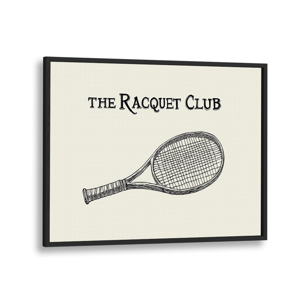 Vintage tennis racquet illustration showcasing classic sports moments, perfect for sports posters enthusiasts.