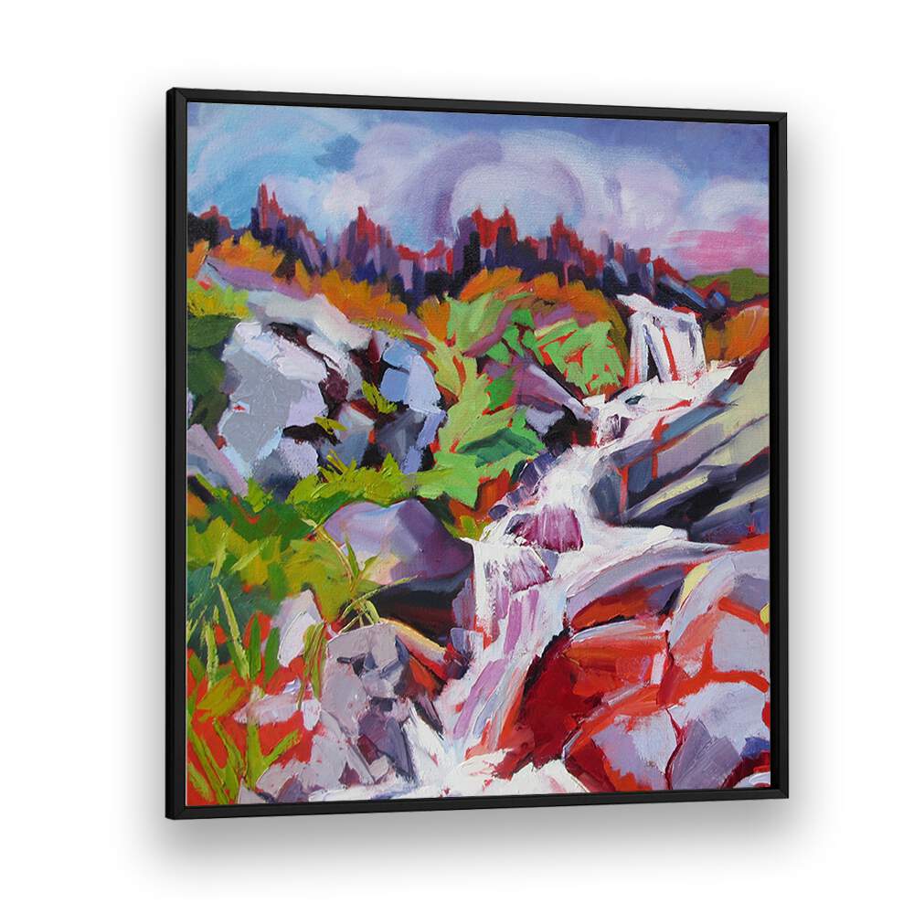 WATERFALL , LANDSCAPE PAINTINGS