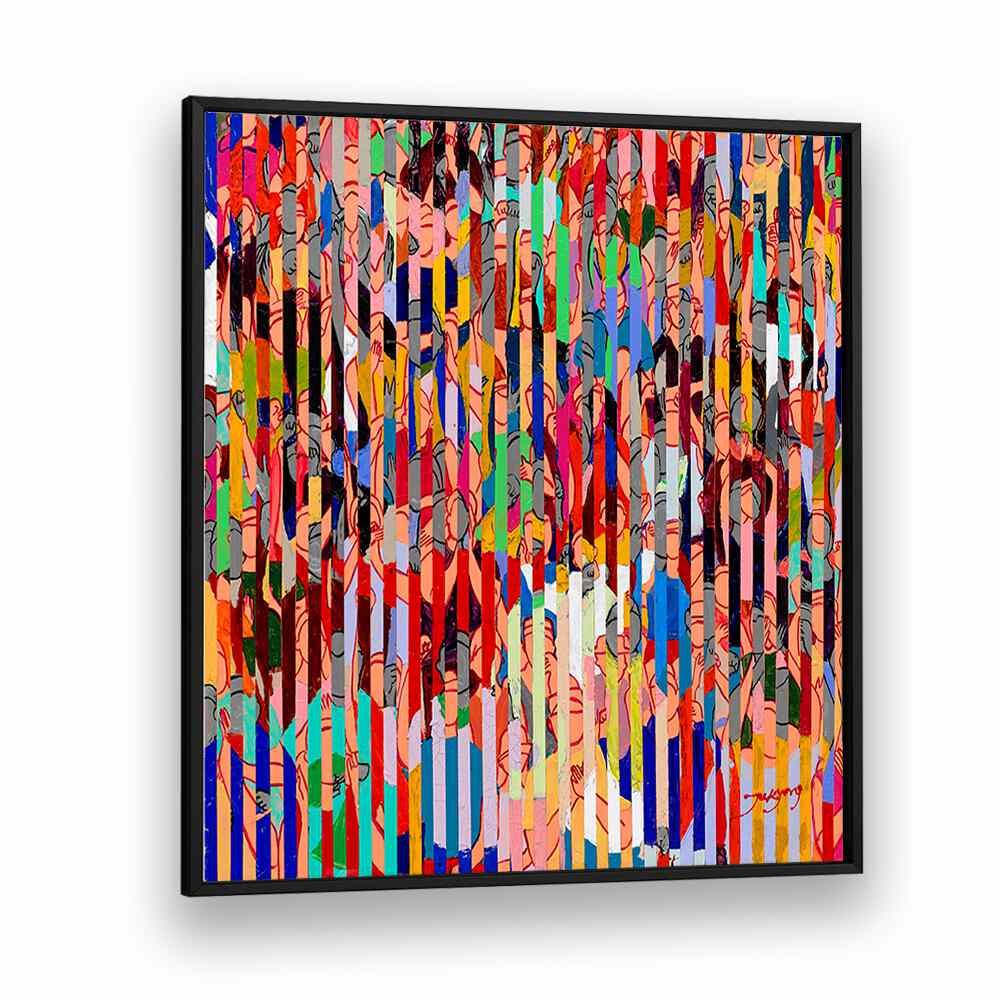 Vibrant colors and dynamic patterns highlight the STADIUM, ABSTRACT PAINTINGS for a striking decor statement.