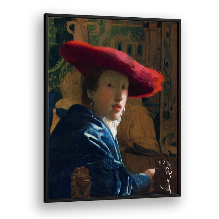 GIRL WITH THE RED HAT , VINTAGE PAINTINGS