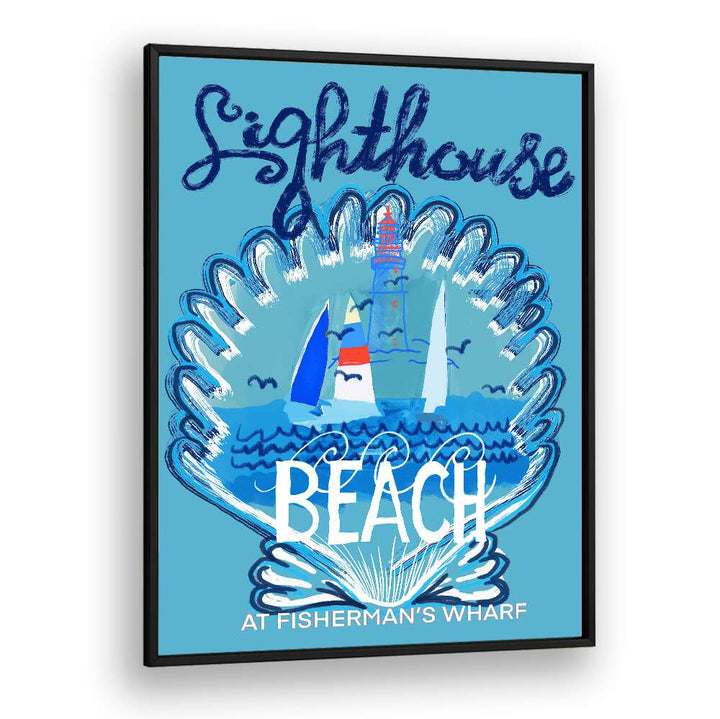 Bright and colorful LIGHTHOUSE II, BEACH PAINTINGS bring the serene essence of seaside life to your home decor.