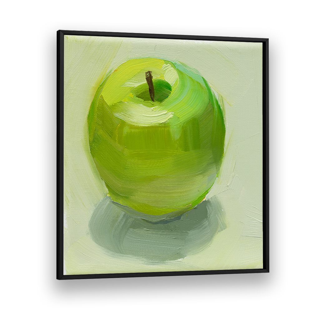 Bright green apple artwork, perfect for enhancing your kitchen decor with GREEN APPLE, KITCHEN POSTERS.