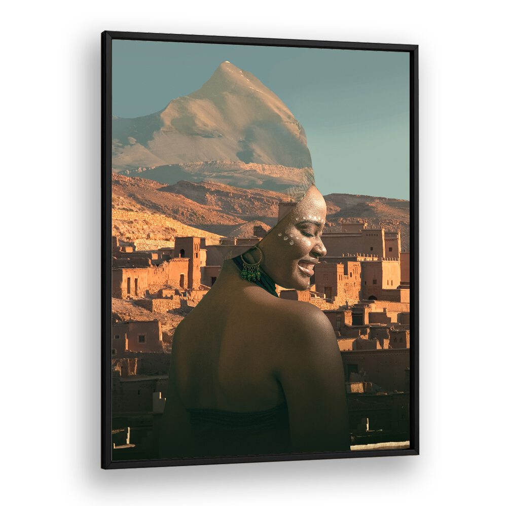 Stunning MOROCCAN QUEEN, AFRICAN ART PAINTINGS piece showcasing elegance and Moroccan heritage for your living space.