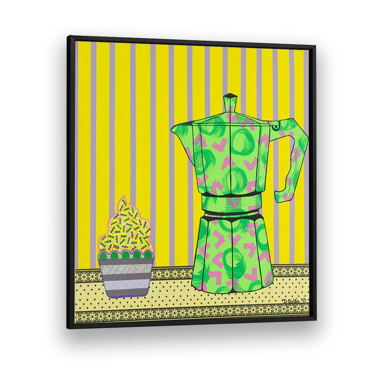 Colorful CAFETERA A CUPCAKE, KITCHEN POSTERS blend coffee and cupcake vibes for a cheerful kitchen decor.