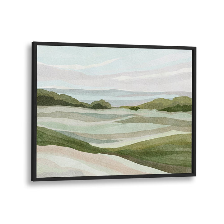 GREEN HILL VIEW II , LANDSCAPE PAINTINGS