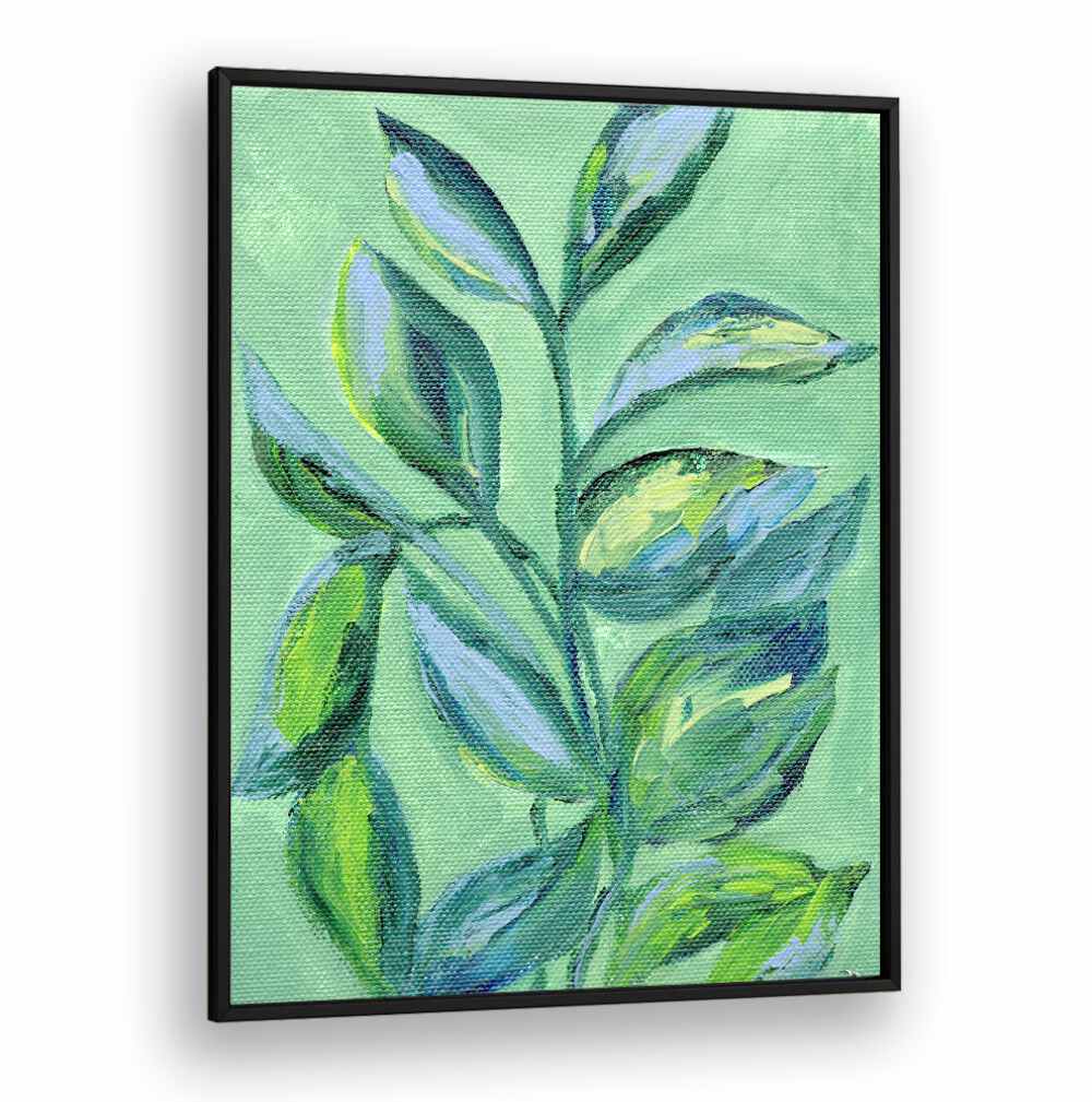 GREEN FOLIAGE , FLORAL FLOWER PAINTINGS