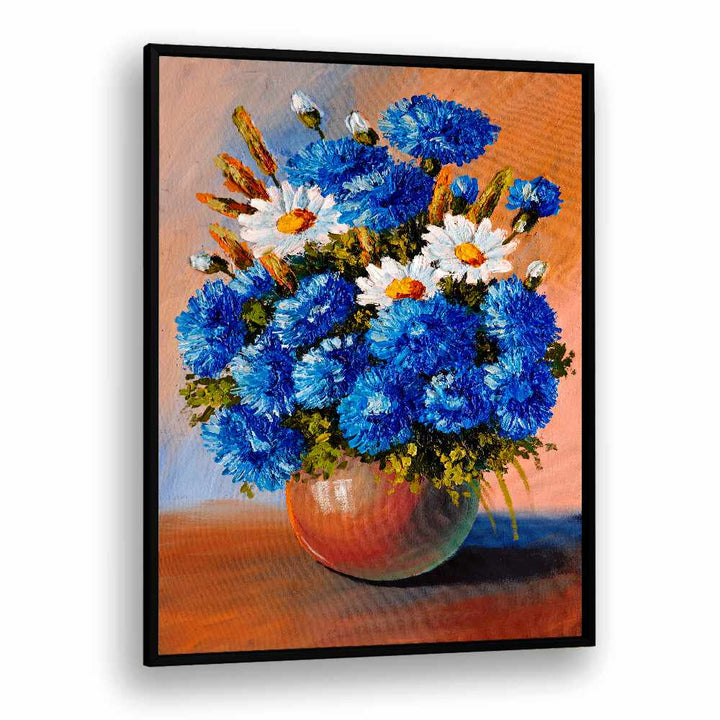 BLUE AND WHITE PETALS, VINTAGE EUROPEAN PAINTINGS