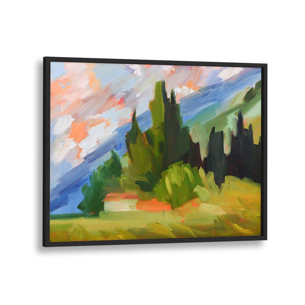 TUSCAN MOUNTAINSIDE , LANDSCAPE PAINTINGS