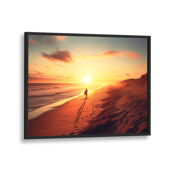 Tranquil SUNSET BEACH scene from BEACH PAINTINGS, perfect for sunbathers to unwind in style.