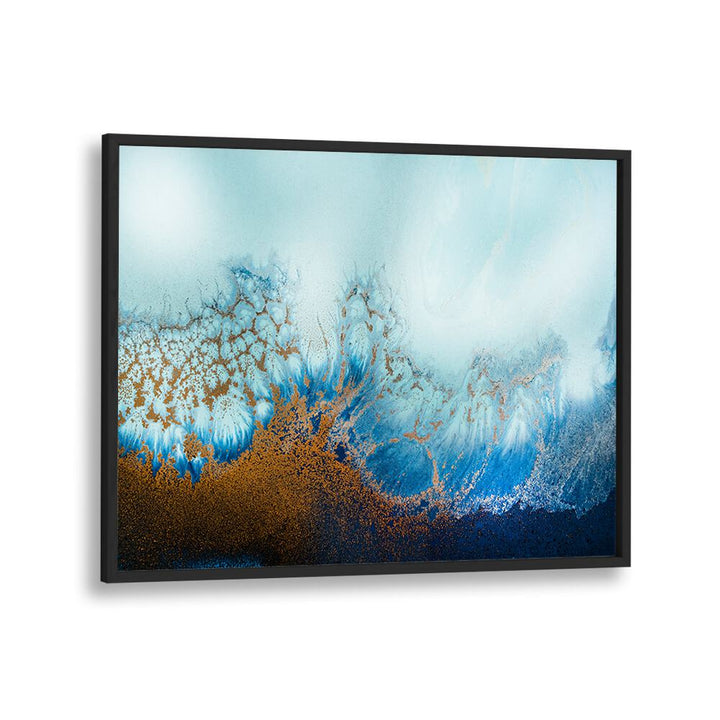 Vibrant colors blend in the COASTAL LUXE - SUNRISE, ABSTRACT PAINTINGS, capturing serene coastal beauty for your space.