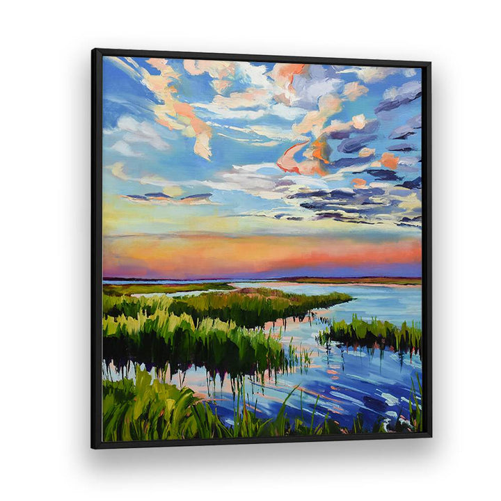 COLOURFUL OF SUNSET , BEACH PAINTINGS