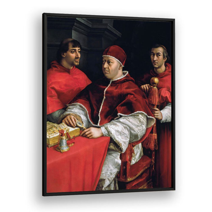 PORTRAIT OF POPE LEO X AND HIS COUSINS (1518–1519) BY RAPHAEL RAFFAELLO , VINTAGE PAINTINGS