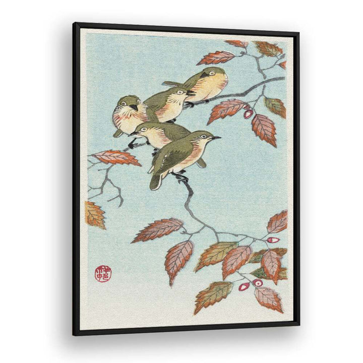 BIRDS ON A BRANCH (1900 - 1936) , JAPANESE PAINTINGS , JAPANESE ART PRINTS