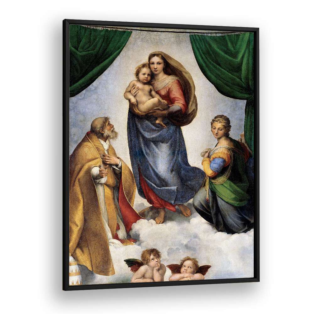 THE SISTINE MADONNA (1512) BY RAPHAEL RAFFAELLO , VINTAGE PAINTINGS