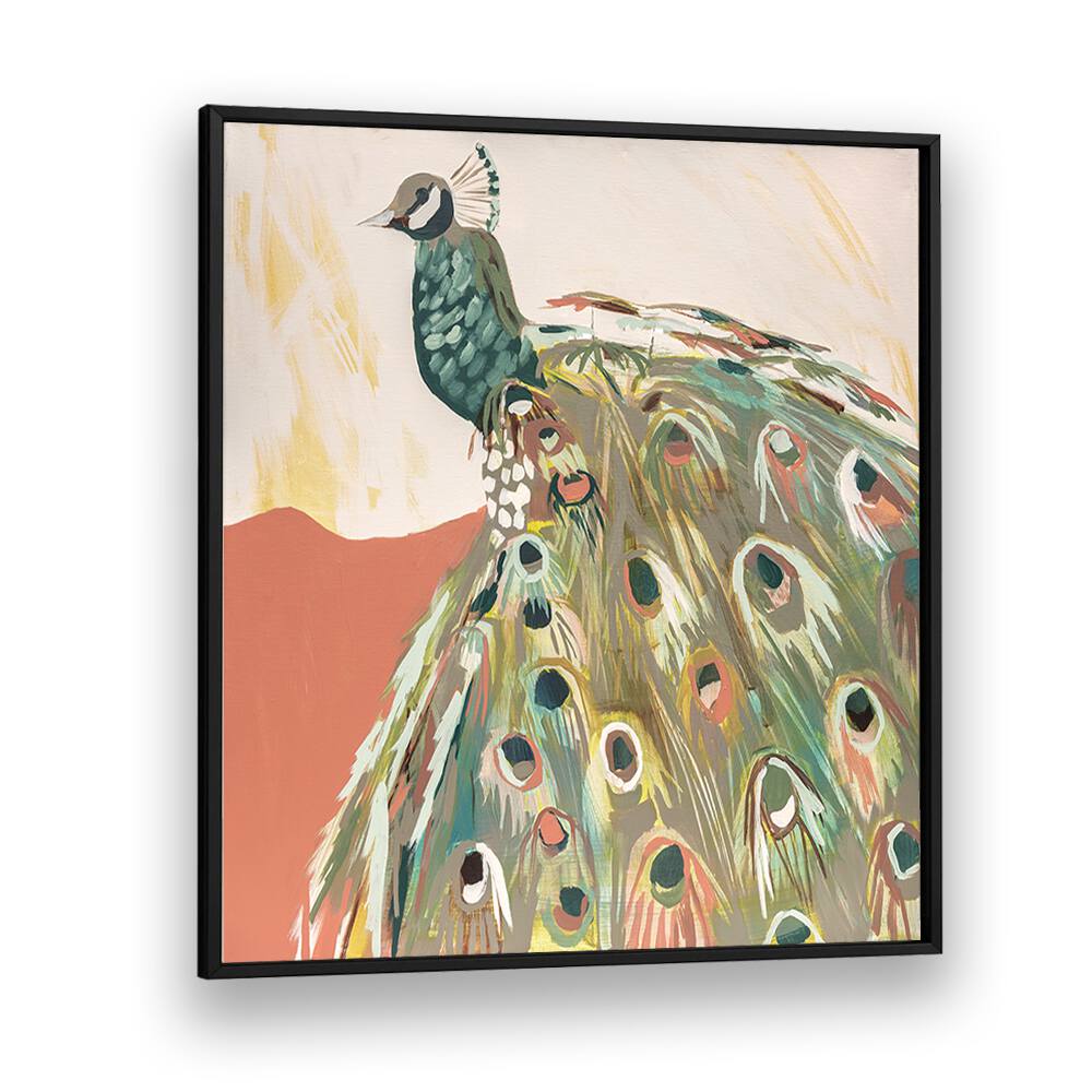 Vibrant PEACOCK SALMON, ANIMAL PAINTINGS showcasing stunning colors and textures for a beautiful home decor accent.