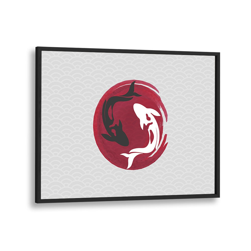 Elegant KOI LOVE II, JAPANESE PAINTINGS features koi fish in a serene design, perfect for enhancing your space's tranquility.