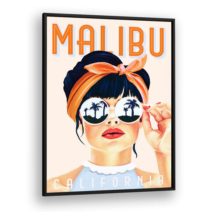 MALIBU POSTER I BY THE WHISKEY GINGER , WOMEN ILLUSTRATION PAINTINGS