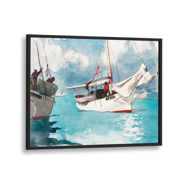 FISHING BOATS, KEY WEST (1903) , VINTAGE PAINTINGS