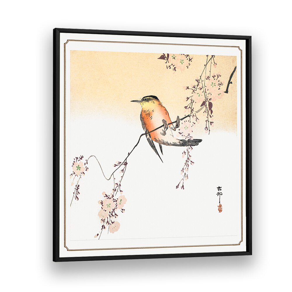 SONGBIRD AND BLOSSOMING CHERRY (CA. 1900), JAPANESE PAINTINGS , JAPANESE ART PRINTS