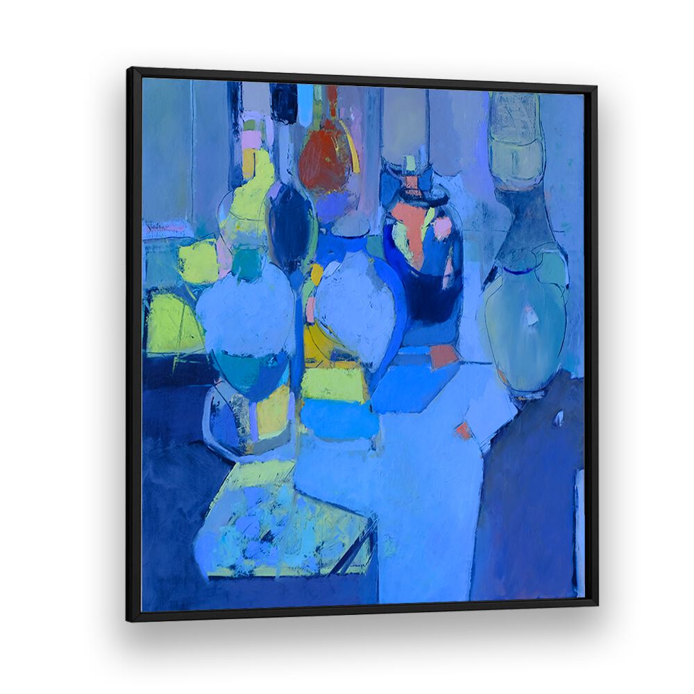Stunning BLUE GLASS, ABSTRACT PAINTINGS showcasing vibrant colors, perfect for enhancing your home decor.