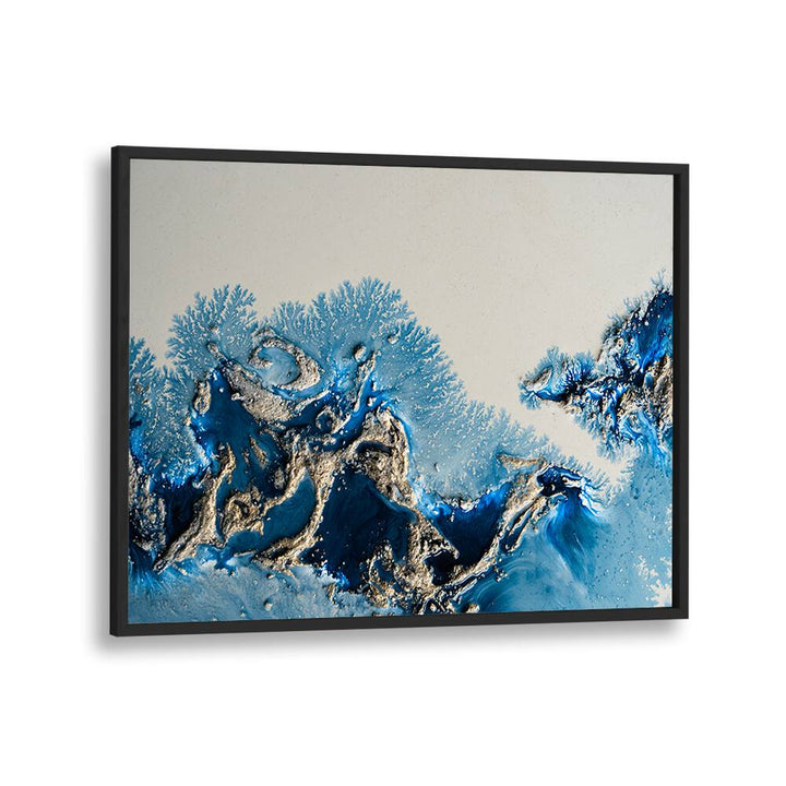 WONDERING WATERS, ABSTRACT PAINTINGS in vibrant blues and golds, perfect for transforming your space with creativity.