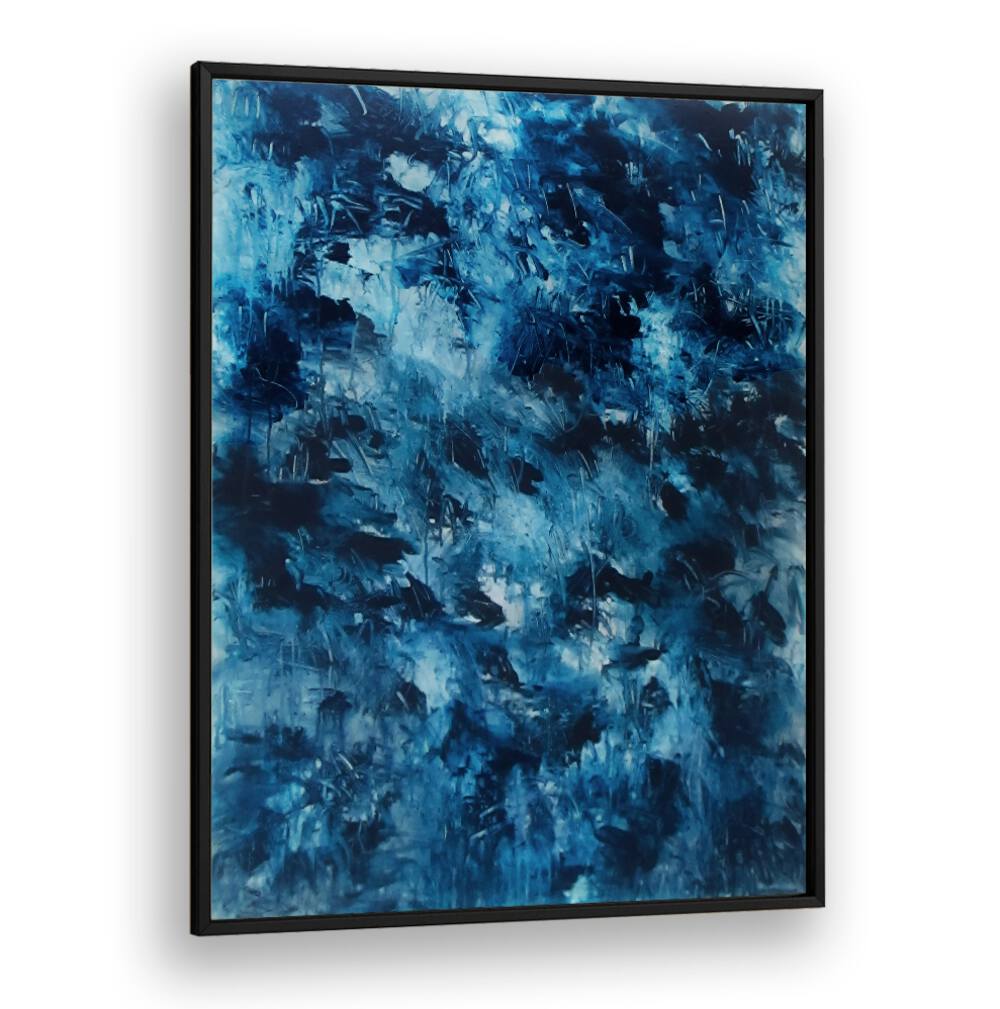 Elegant ABSTRACT DESIGN VI, ABSTRACT PAINTINGS in blue tones, perfect for modern spaces and artistic expression.
