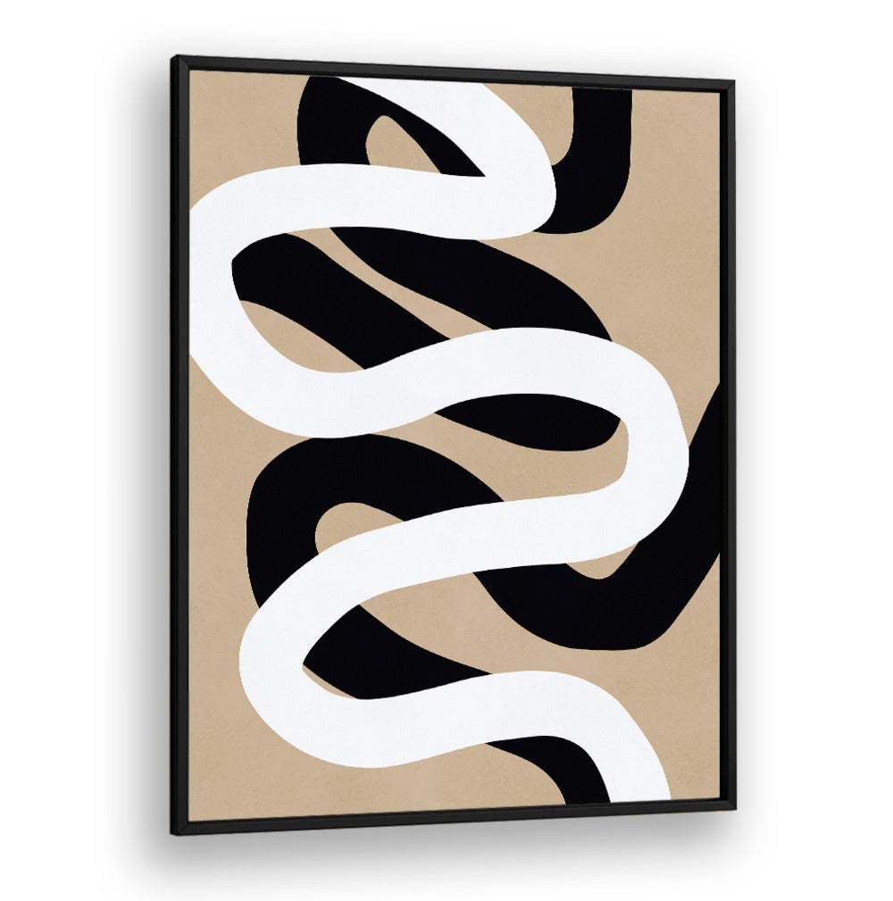 Sophisticated EXPRESSIONIST CURVES II, ABSTRACT PAINTINGS showcasing elegant black and white designs for modern decor.