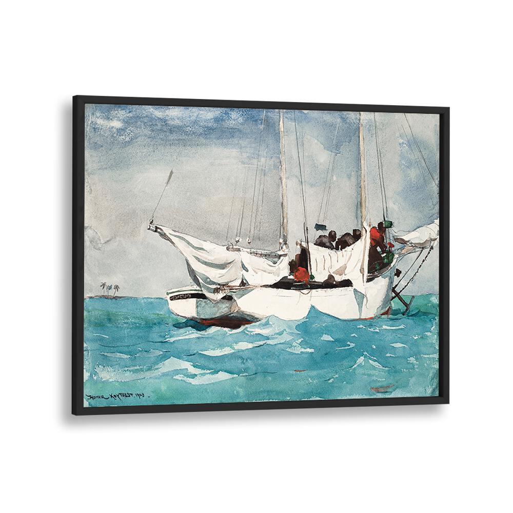 KEY WEST, HAULING ANCHOR (1903)  , VINTAGE PAINTINGS