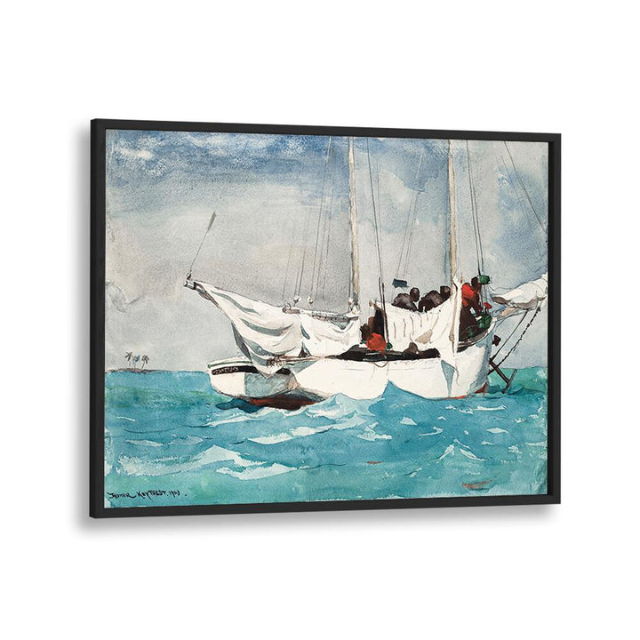 KEY WEST, HAULING ANCHOR (1903)  , VINTAGE PAINTINGS