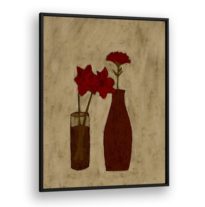 Elegant BLOSSOM BLEND, FLORAL FLOWER PAINTINGS showcasing vibrant flowers in stylish vases, perfect for home decor.