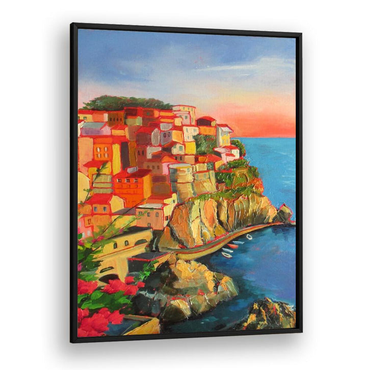 ONE OF FIVE IN CINQUE TERRE , LANDSCAPE PAINTINGS