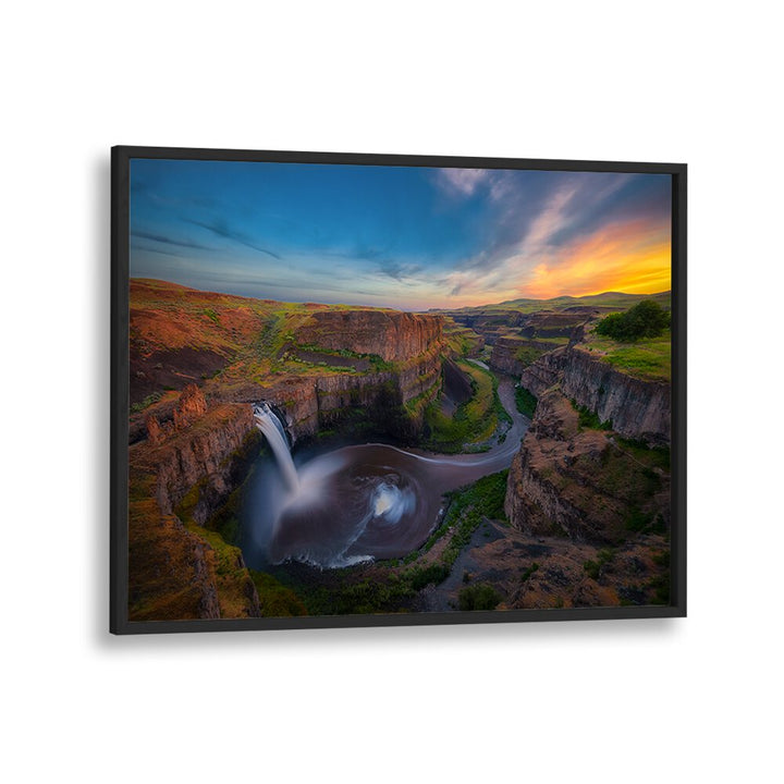 SUNSET AT PALOUSE FALLS BY MICHAEL ZHENG , LANDSCAPE PHOTO PRINTS