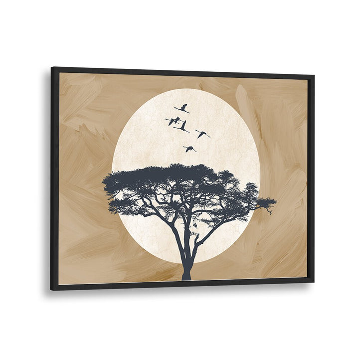 Ethiopia Spirit, Landscape Paintings showcase a stunning tree silhouette against a warm, serene backdrop.