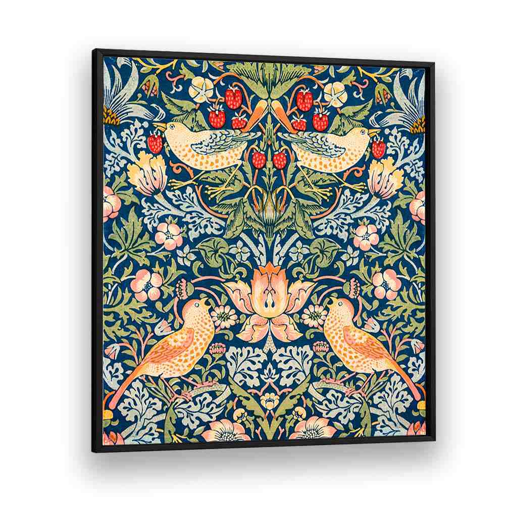 STRAWBERRY THIEF PATTERN (1883) , WILLIAM MORRIS PAINTINGS , ARTWORKS BY WILLIAM MORRIS