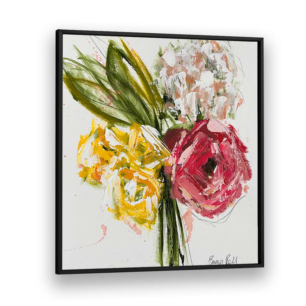 Colorful Floral Bouquet showcasing vibrant brushstrokes, perfect for enhancing your space with floral flower paintings.