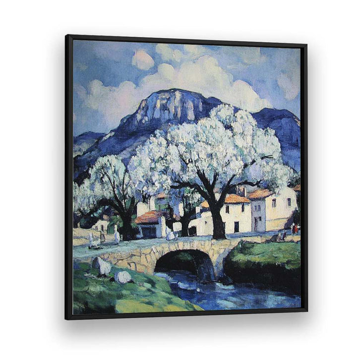 Enhance your decor with the BRIDGE OVER A STREAM, showcasing natural beauty and artistic craftsmanship.