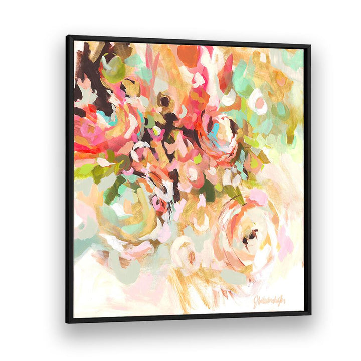 Vibrant FLOWER ABSTRACT painting, showcasing a blend of colors, perfect for elevating your space with ABSTRACT PAINTINGS.