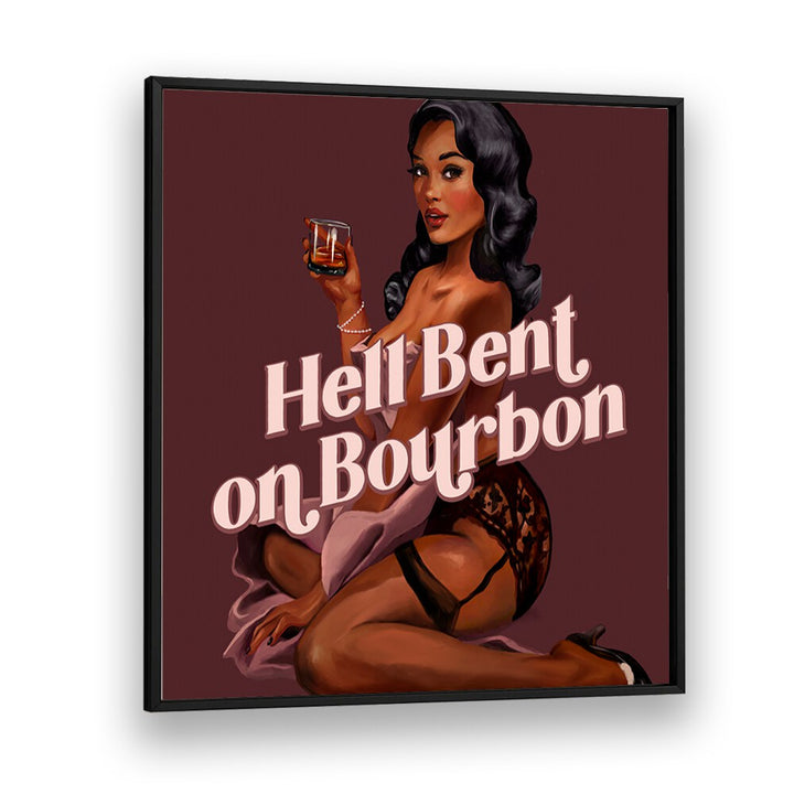 HELL BENT BY THE WHISKEY GINGER , WOMEN ILLUSTRATION PAINTINGS